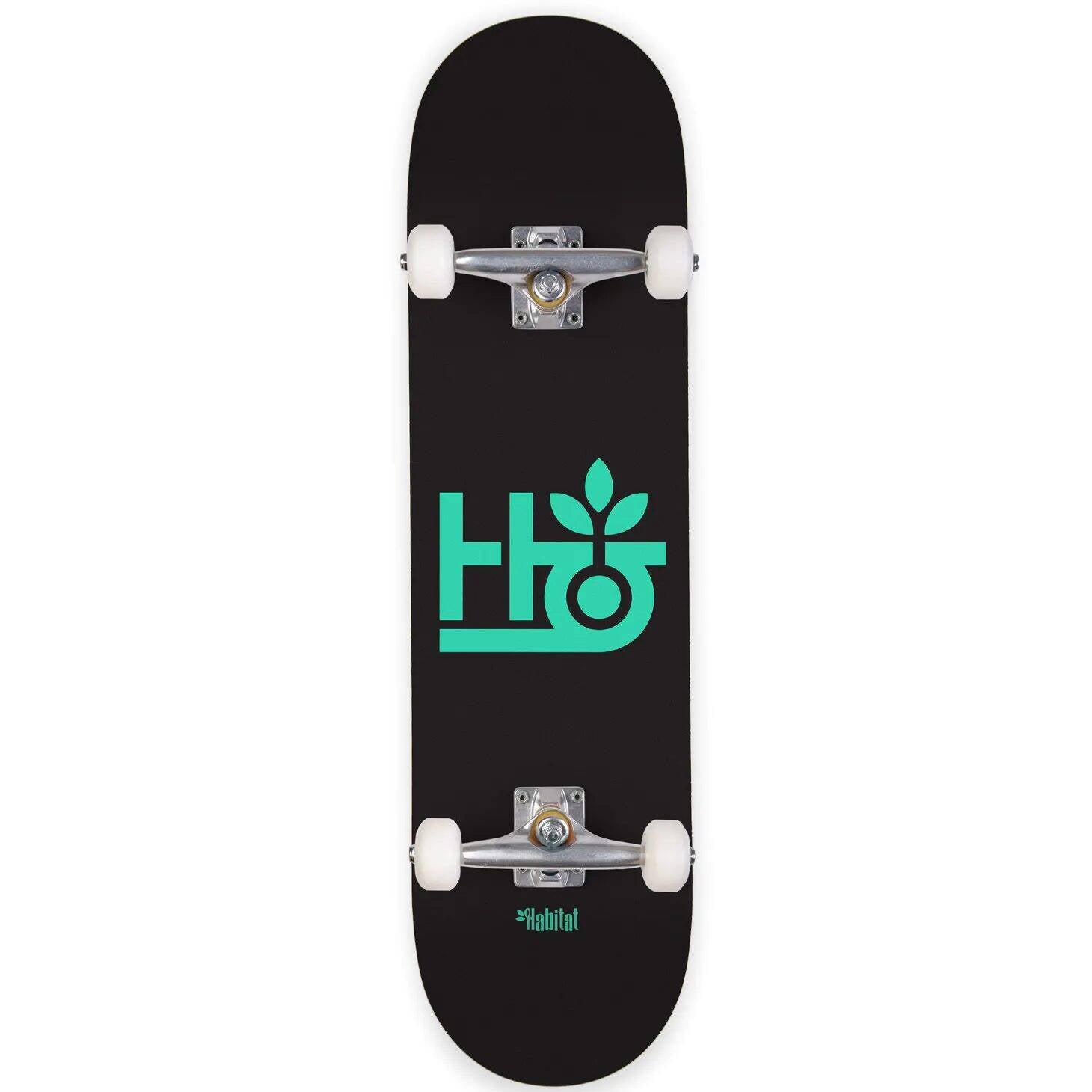 Habitat Pod Complete Skateboard - Black/Teal 8''