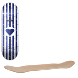 The Heart Supply Round Logo Stripes Skateboard Deck - Blue 8.25"