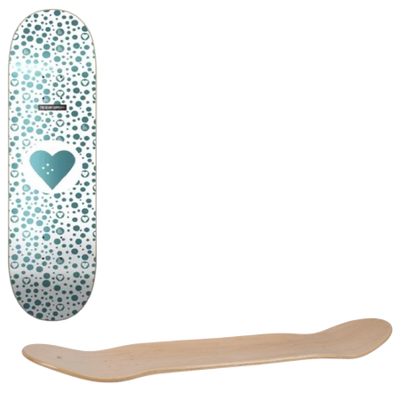The Heart Supply Round Logo Spots Skateboard Deck - Teal 8"