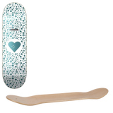 The Heart Supply Round Logo Spots Skateboard Deck - Teal 8"