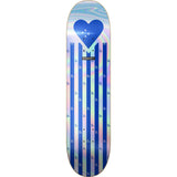 The Heart Supply Foil Logo Skateboard Deck - Blue Stripes 8''