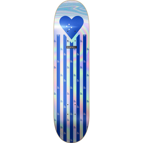 The Heart Supply Foil Logo Skateboard Deck - Blue Stripes 8''