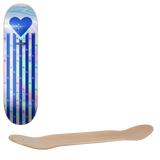 The Heart Supply Foil Logo Skateboard Deck - Blue Stripes 8.25"