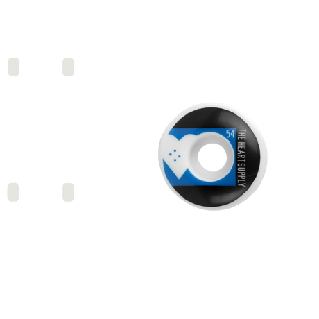 The Heart Supply Even Skateboard Wheels - Royal Blue 54mm