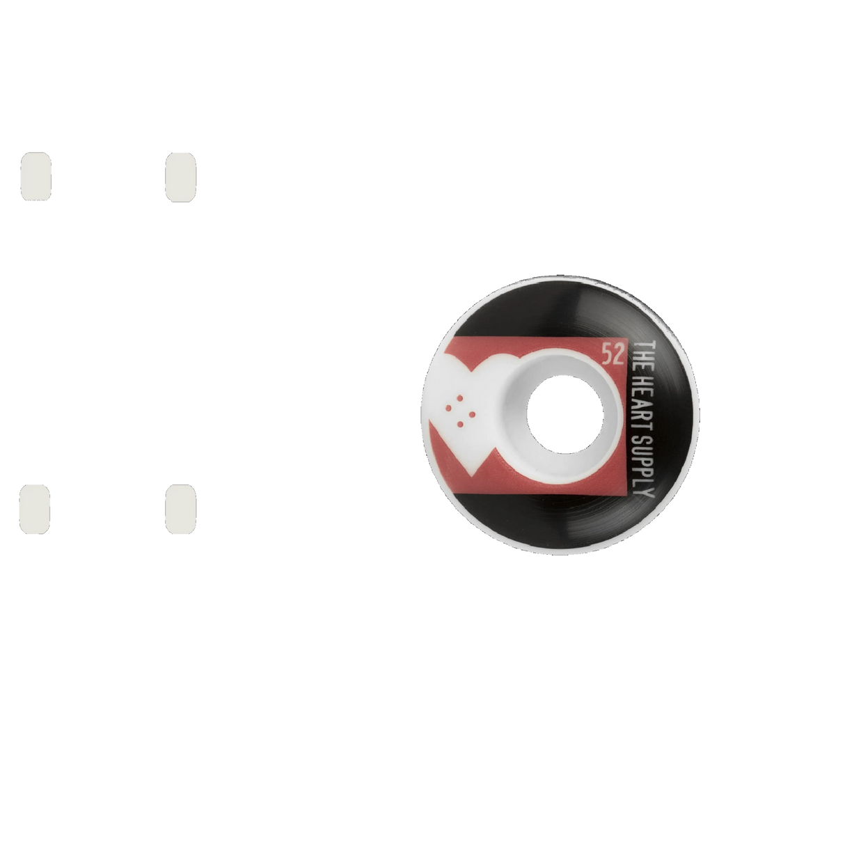 The Heart Supply Even Skateboard Wheels - Red 52mm