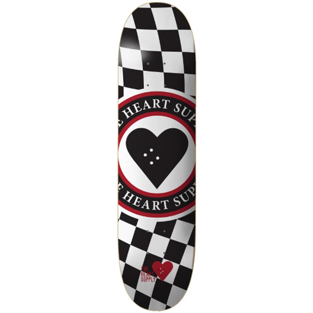 The Heart Supply Insignia Check Skateboard Deck - Black 8''