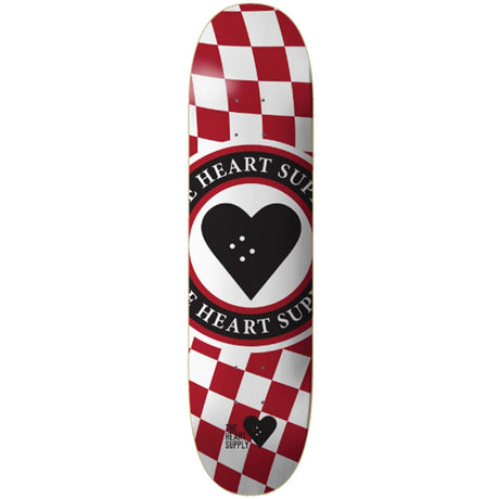 The Heart Supply Insignia Check Skateboard Deck - Red 8.25''