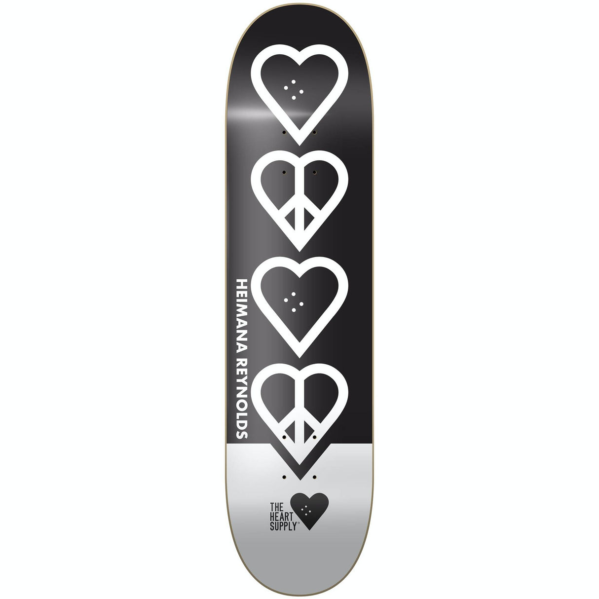The Heart Supply Heimana Reynolds Peace Skateboard Deck - Black 8.25''