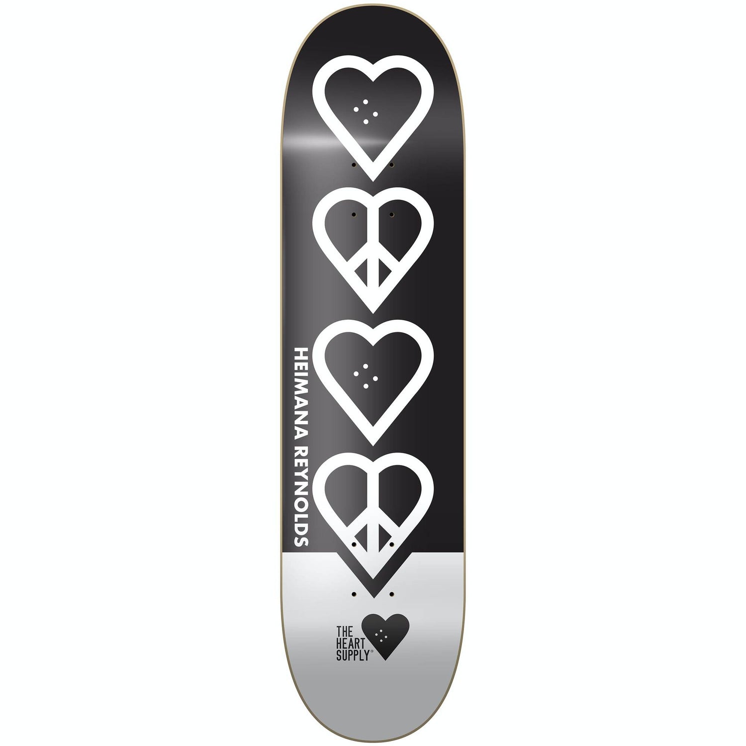 The Heart Supply Heimana Reynolds Peace Skateboard Deck - Black 8.25''