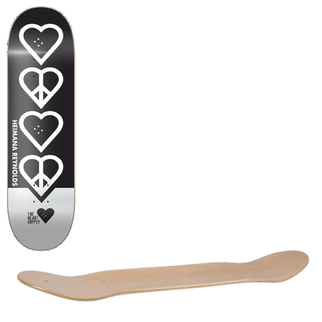 The Heart Supply Heimana Reynolds Peace Skateboard Deck - Black 8.25"