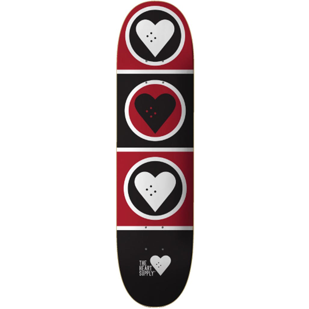The Heart Supply Squad Skateboard Deck - Black/Red 8.375''