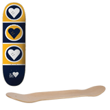 The Heart Supply Squad Skateboard Deck - Blue/Yellow 7.75"