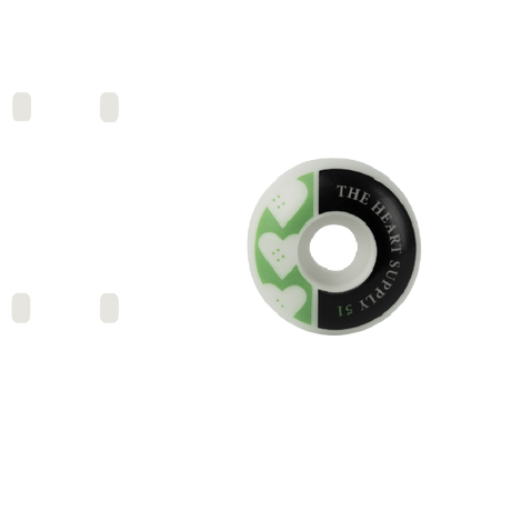 The Heart Supply Squad Skateboard Wheels - Kelly Green 51mm