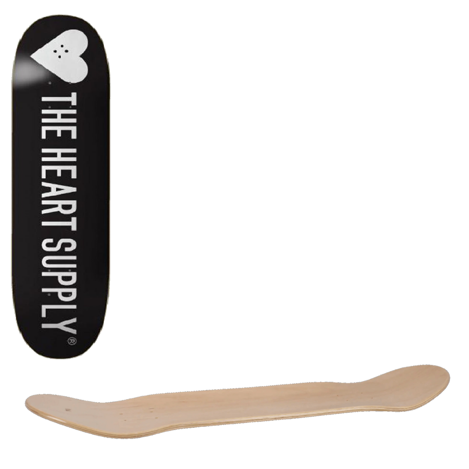 The Heart Supply Strong Skateboard Deck - Black 8.25''