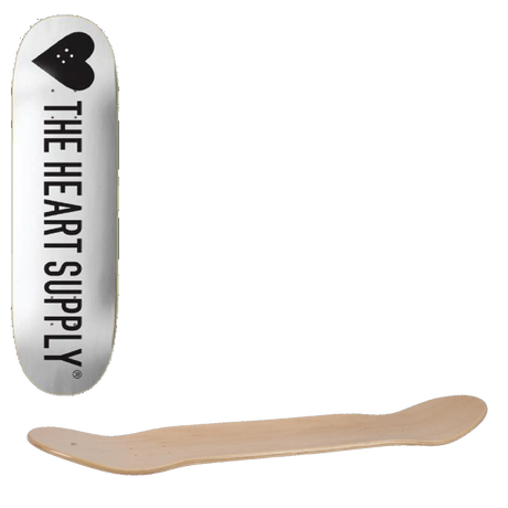 The Heart Supply Strong Skateboard Deck - White 8"