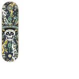 Hydroponic Mexican Skull 2.0 Skateboard Deck - Black 8.125"
