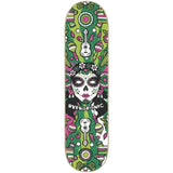 Hydroponic Mexican Skull 2.0 Skateboard Deck - Green Catrina 8"