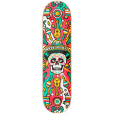 Hydroponic Mexican Skull 2.0 Skateboard Deck - Red 8"