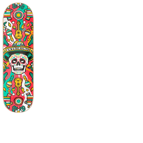 Hydroponic Mexican Skull 2.0 Skateboard Deck - Red 8"