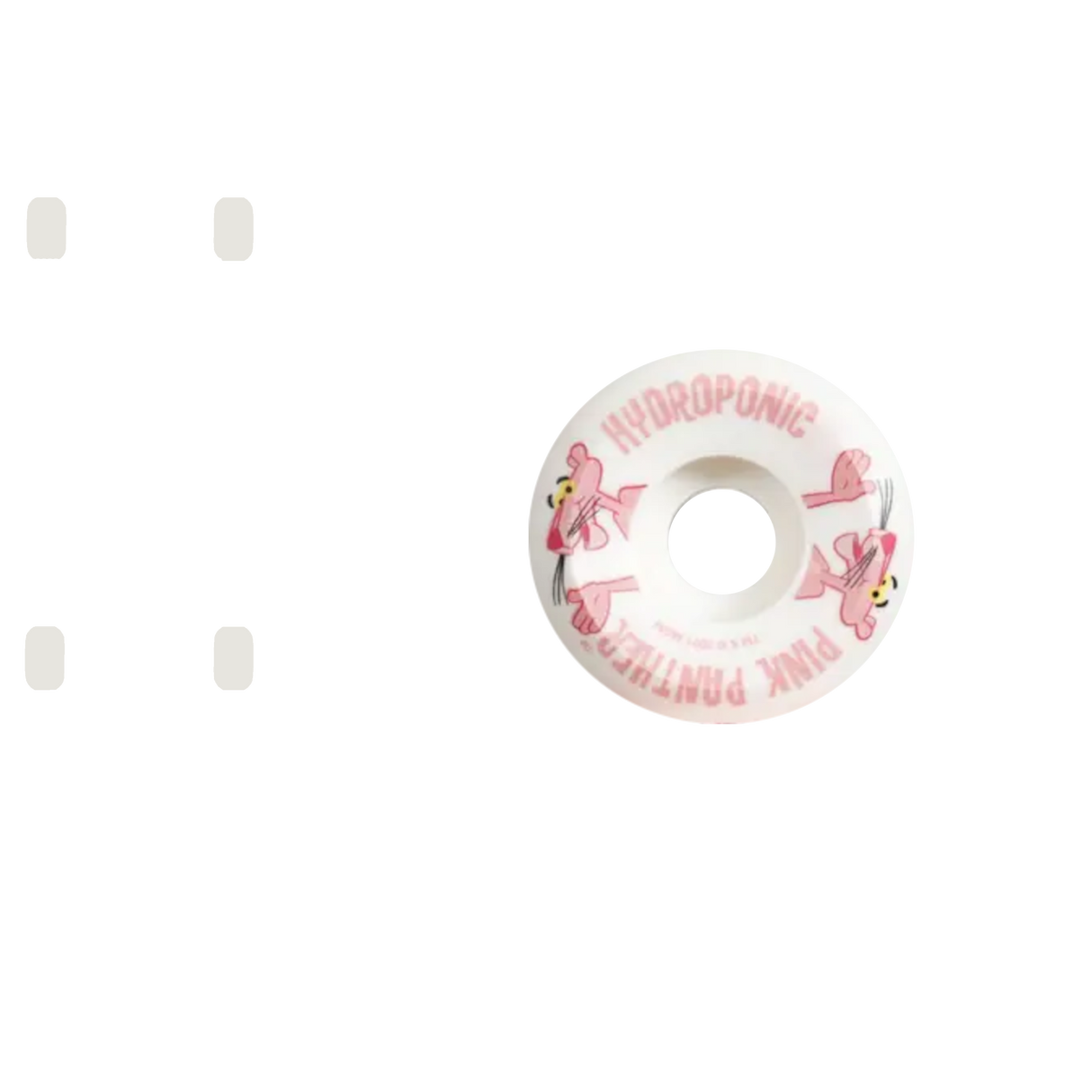 Hydroponic x Pink Panther 100A Skateboard Wheels - White 55mm