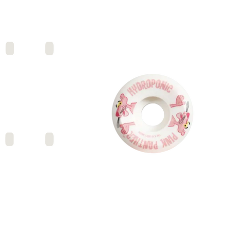 Hydroponic x Pink Panther 100A Skateboard Wheels - White 55mm