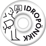 Hydroponic Hykea Skateboard Wheels - White 53mm
