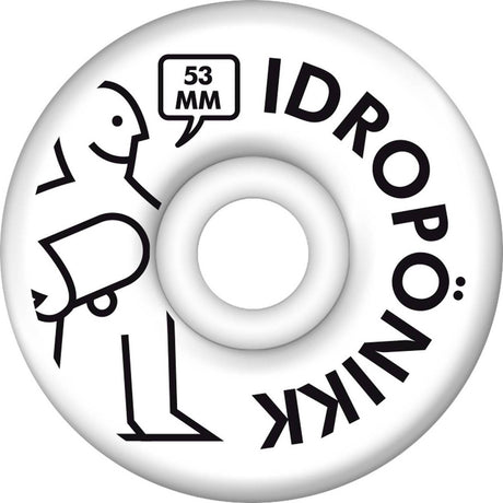Hydroponic Hykea Skateboard Wheels - White 53mm
