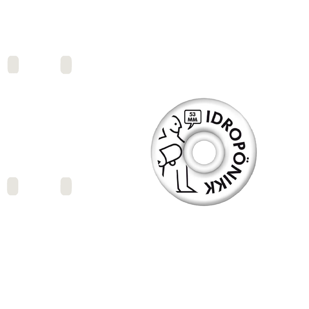 Hydroponic Hykea Skateboard Wheels - White 53mm
