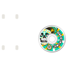 Hydroponic Mexican Skull 2.0 Skateboard Wheels - White/Green 53mm