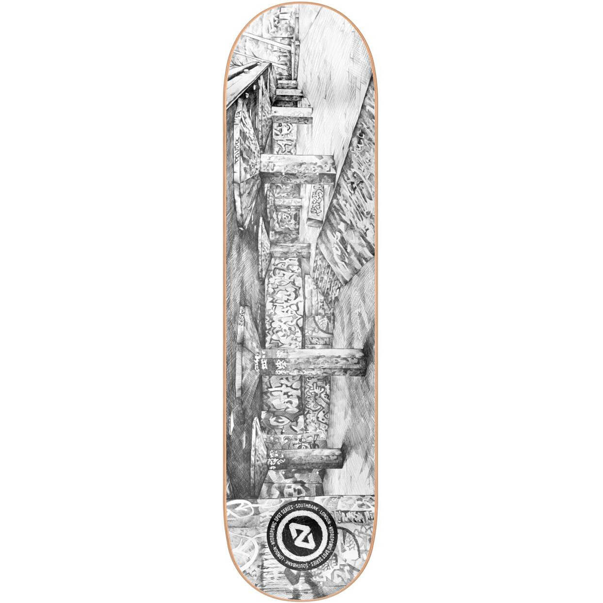 Hydroponic Spot Series Skateboard Deck - South Bank 8"