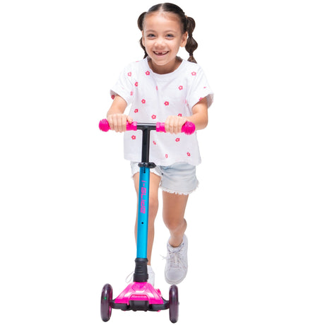 I-Glide 3-Wheel Kids Scooter - Pink/Aqua