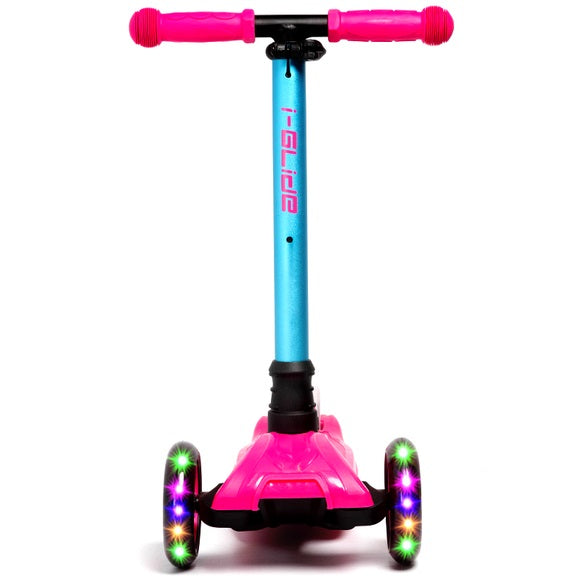 I-Glide 3-Wheel Kids Scooter - Pink/Aqua