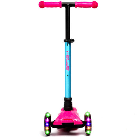I-Glide 3-Wheel Kids Scooter - Pink/Aqua