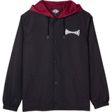 Independent Span Hooded Windbreaker Jacket - Black
