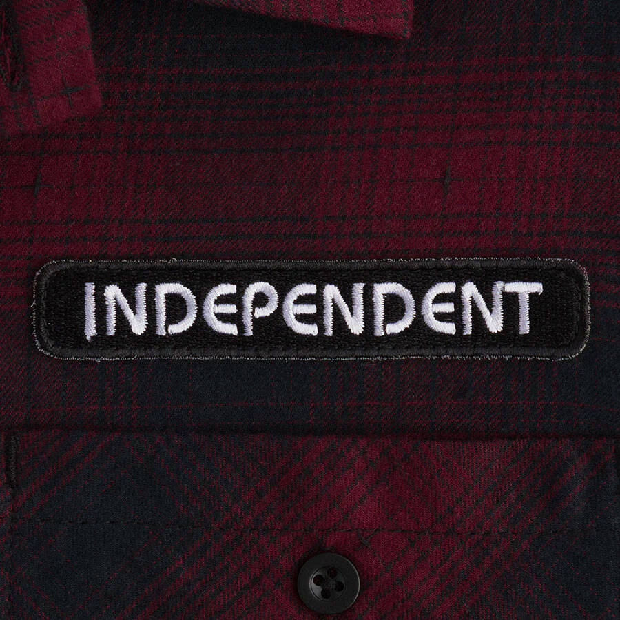 Independent Tilden Flannel Long Sleeve Shirt - Maroon Check
