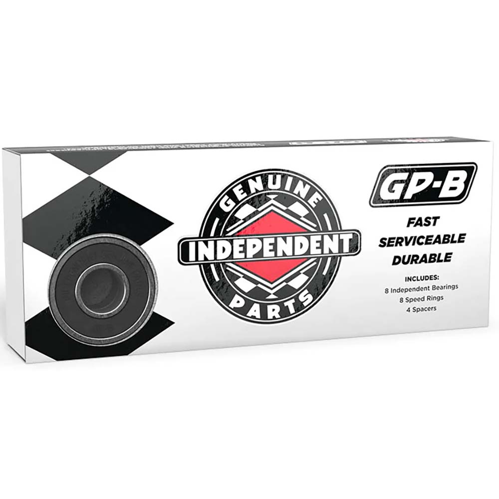 Independent Genuine Parts GP-B Skateboard Bearings - Black (Pack of 8)