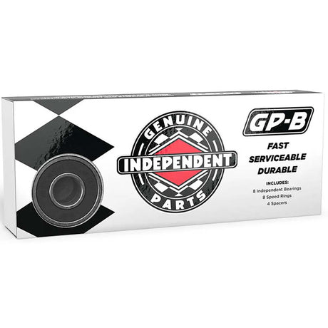 Independent Genuine Parts GP-B Skateboard Bearings - Black (Pack of 8)
