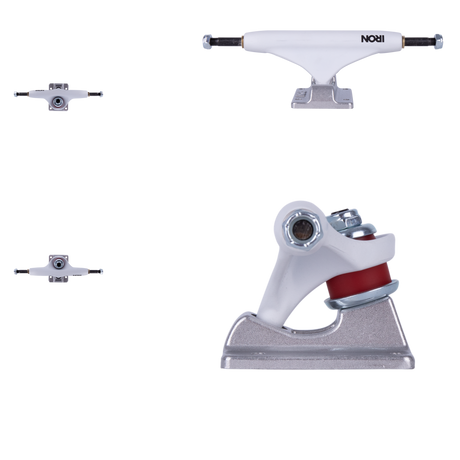 Iron High Skateboard Trucks - White 129mm