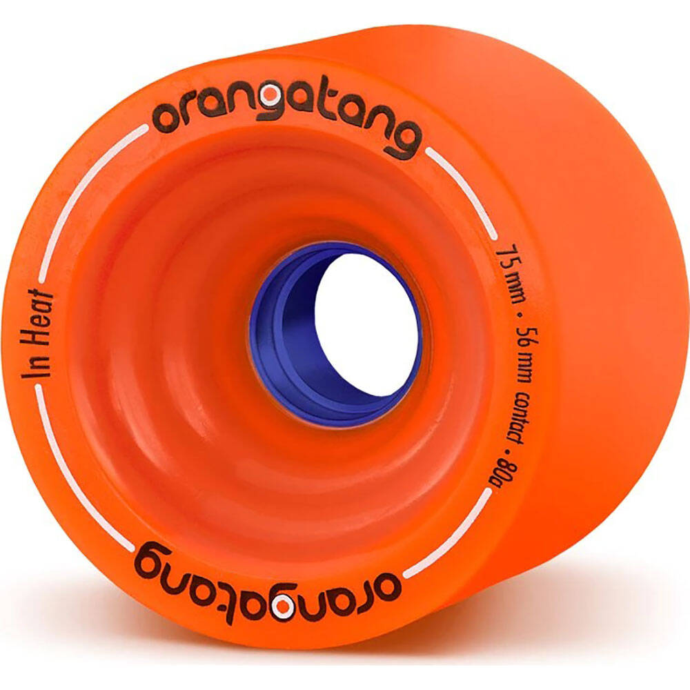 Orangatang In Heat 75mm Longboard Wheels - Orange 80a (Pack of 4)