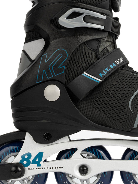 K2 F.I.T. 84 Boa Inline Roller Skates - Black/Blue