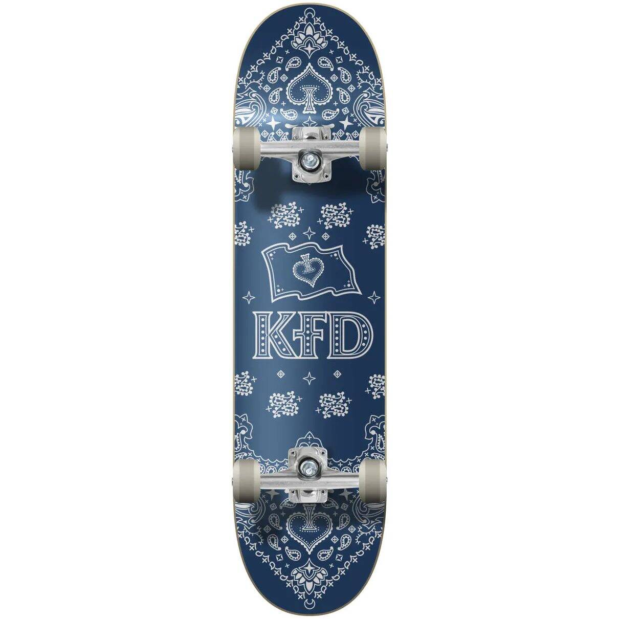 KFD Bandana Complete Skateboard - Navy 7.75''