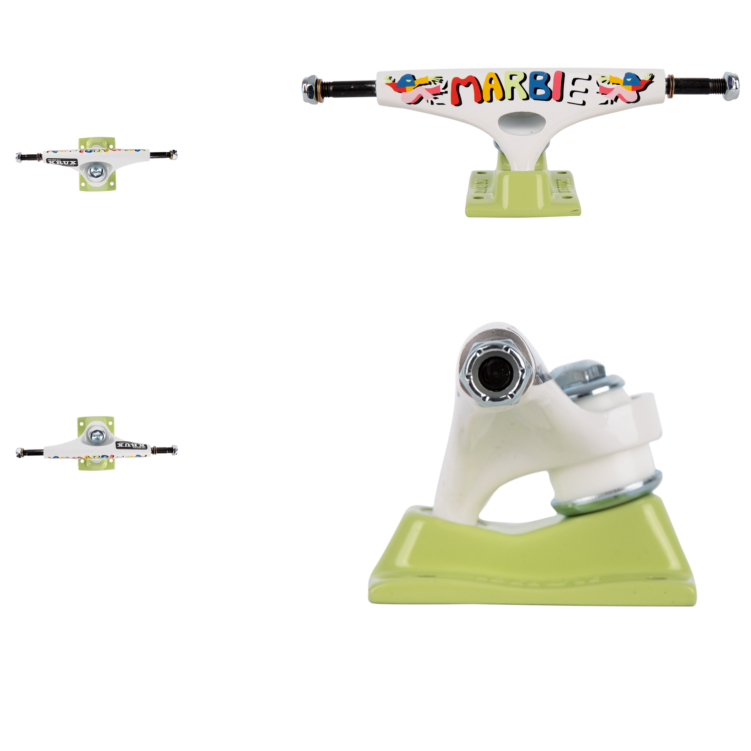 Krux DLK K5 Marbie Miller Skateboard Trucks - White 8.25"