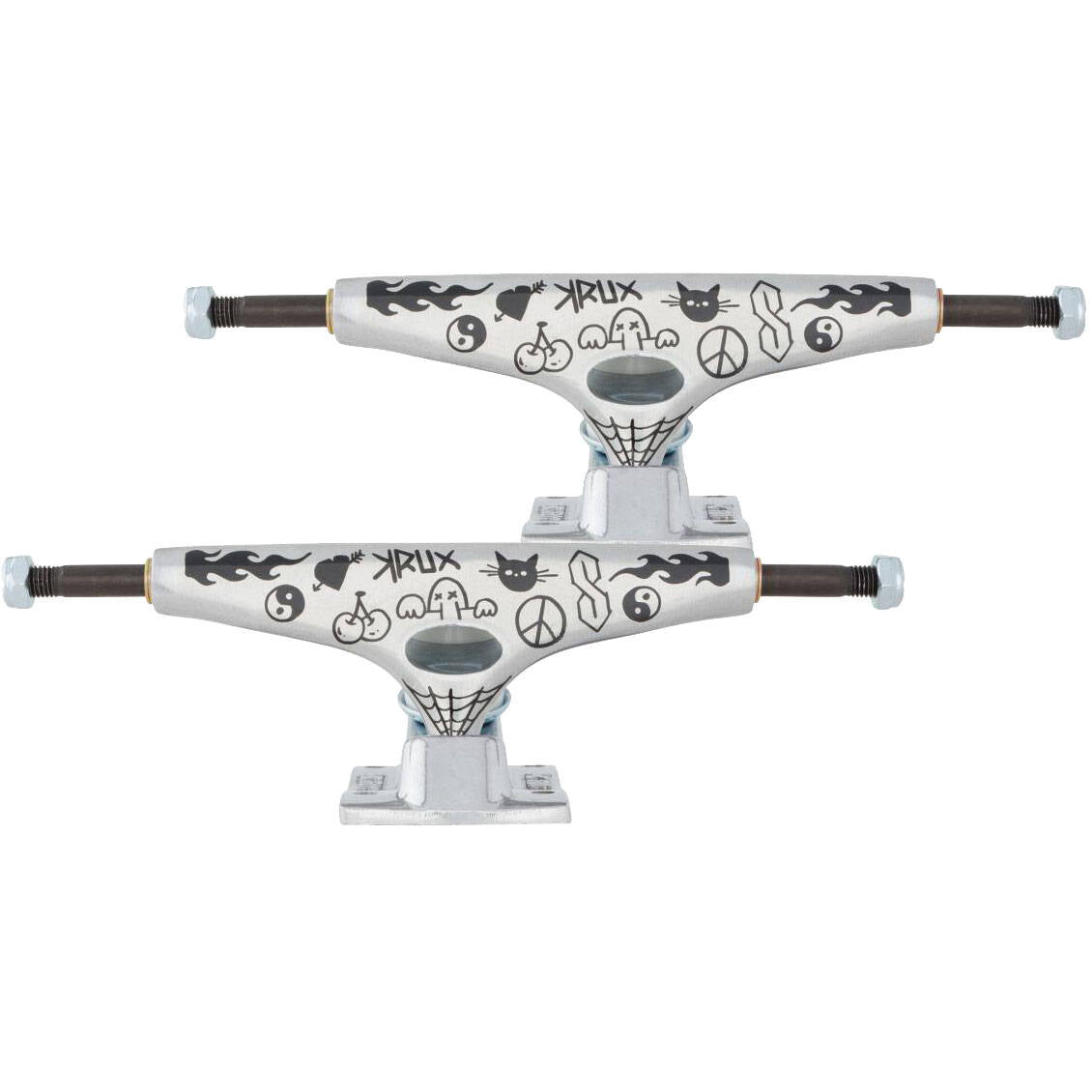 Krux K5 Doodle Skateboard Trucks - Silver 8.25"