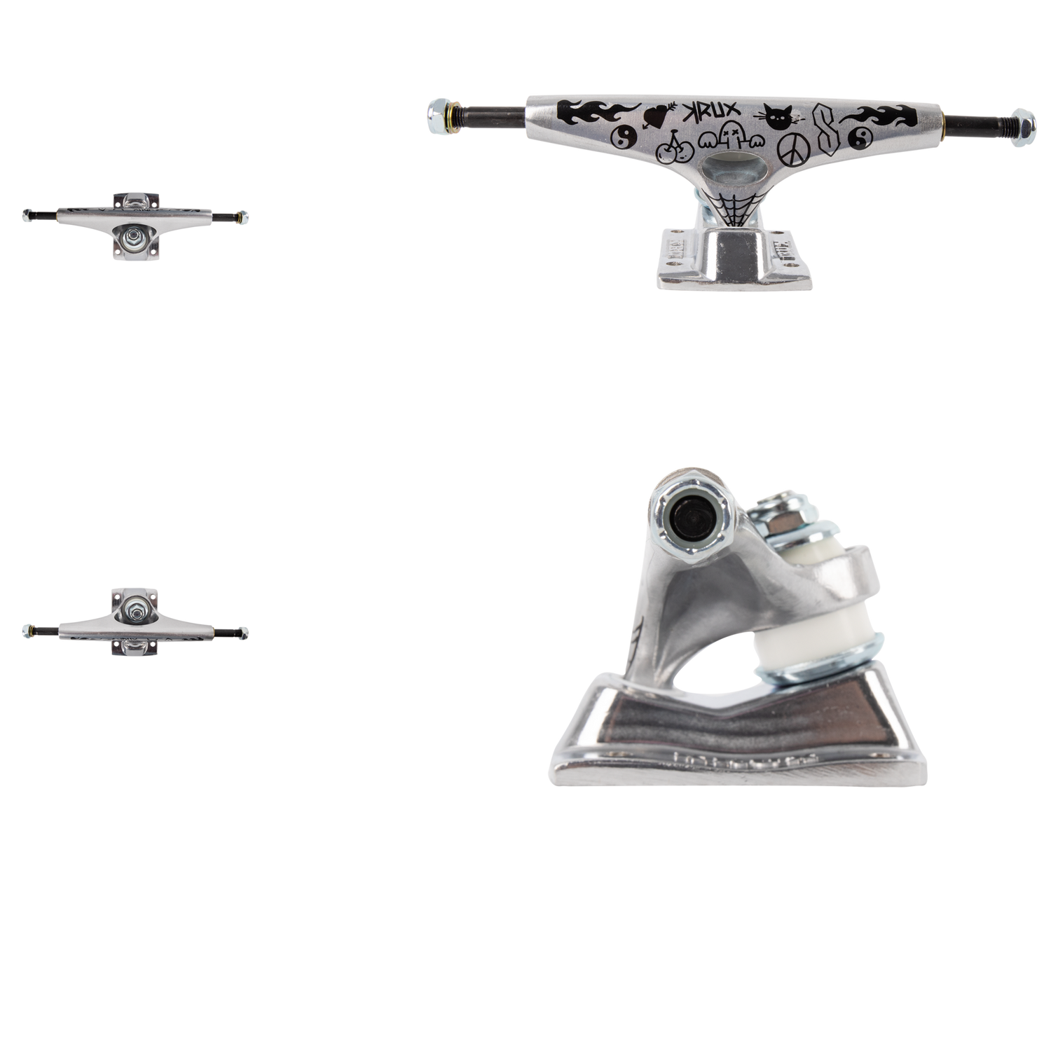 Krux K5 Doodle Skateboard Trucks - Silver 8.25"