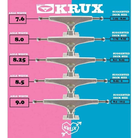 Krux K5 Skateboard Trucks - Polished 9''