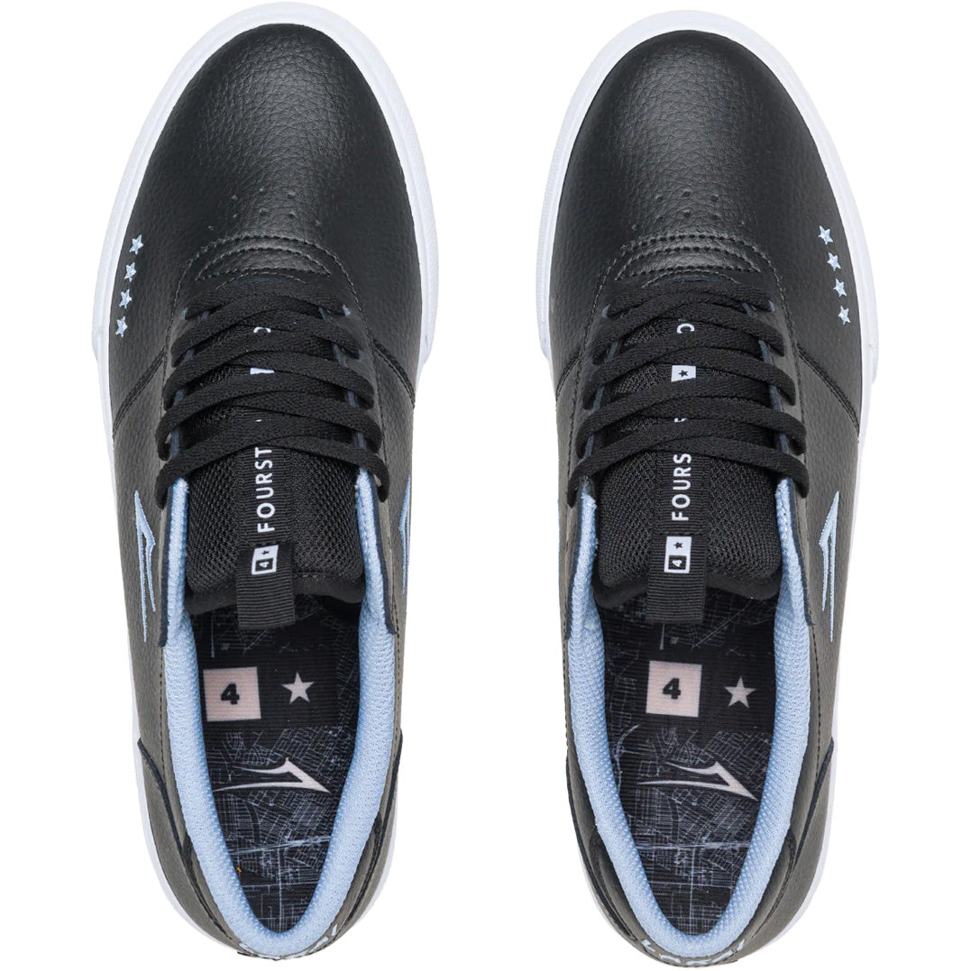 Lakai Manchester Skate Shoes - Black/Pebble Leather
