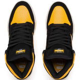 Lakai Telford Skate Shoes - Black/Yellow Suede