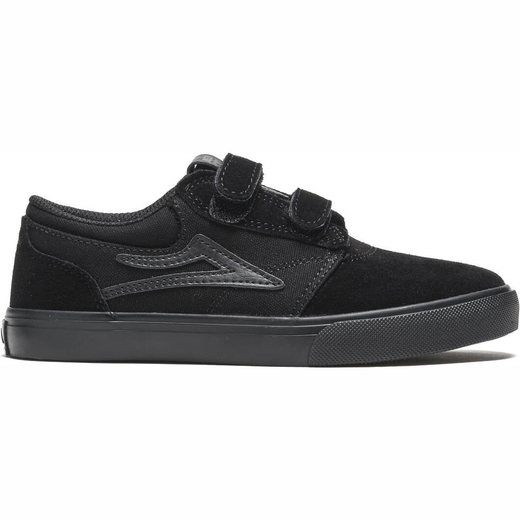 Lakai Griffin Kid's Skate Shoes - Black/Black Suede