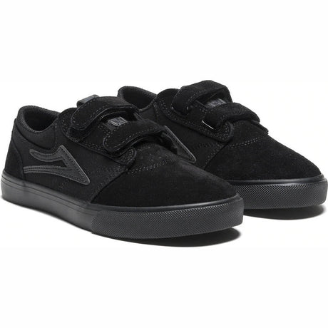 Lakai Griffin Kid's Skate Shoes - Black/Black Suede