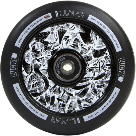 Lucky Lunar 110mm Hollow Core Scooter Wheel - Black/Black